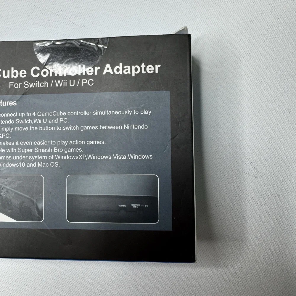 New GameCube Controller Adapter 4 Port For Nintendo Switch Wii U & PC USB TURBO